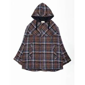 NEW NICHOLAS DALEY men's railroad parka jacket in purple mohair